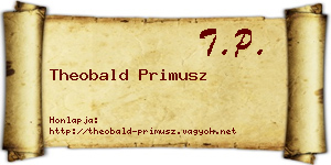 Theobald Primusz névjegykártya